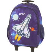 Polo Space Junior Frenzi Σχολική Τσάντα Τρόλεϊ Νηπιαγωγείου με Θήκη για Παγούρι 12lt 26x20x36εκ 