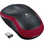 Logitech Ασύρματο Ποντίκι Μαύρο Κόκκινο M185