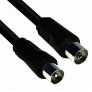 Powertech καλώδιο κεραίας για τηλεόραση pal 5m (F-M) Black