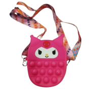 Kuromi Pop it Purse With Strap Pink