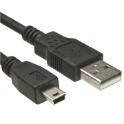 Powertech Καλώδιο USB 2.0 σε USB Mini Χαλκός 1.5m μαύρο