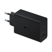 Charger with USB-A Port and 2 USB-C Ports 65W Power & Cable Type-C Black