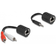 DeLock audio extender 3.5mm σε RCA μέσω καλωδίου RJ45 έως 50m