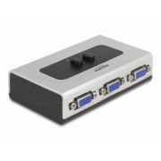 DeLock VGA Switch 2 Ports Bidirectional Full HD 1080p/60Hz Aσημί