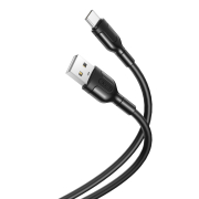 XO Καλώδιο Φόρτισης Usb σε Type-C Μαύρο