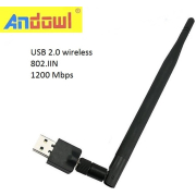 Andowl Wireless USB Stick 2.0 / 802.11N With Antenna 6dBi 1200Mbps