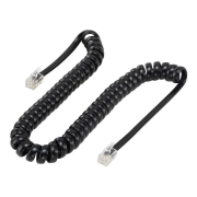 Powertech Καλώδιο Τηλεφώνου RJ10 4P4C Spiral 2m Black