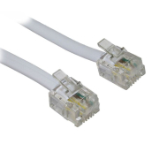 Powertech Καλώδιο Τηλεφώνου RJ11 6P4C 5m Λευκό