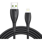 Awei Καλώδιο Usb Σε Lightning 2.4A 1m Μαύρο