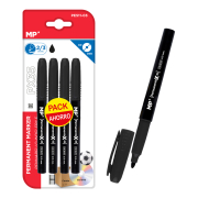 MP ανεξίτηλος μαρκαδόρος  2/3mm, μαύρος, 4τμχ