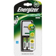 Energizer Accu Recharge Mini Φορτιστης Μπαταριας + 2 Aaa Type Μπαταριες