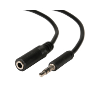 Powertech Καλώδιο 3.5mm Αρσενικό σε Θηλυκό 5m Μαύρο