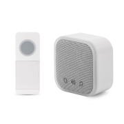 Entac Doorbell Battery Operated 3xAA excl, with Battery Operated IP44 Transmitter