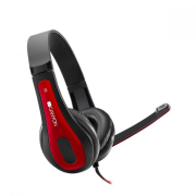 Canyon PC Headset Red/Black 3.5 combined jack