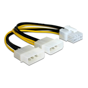 Powertech καλώδιο 2x molex 3pin σε PCI 8pin για VGA 0.15m