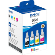 Epson 664 Γνήσιο Πακέτο 4 Μελανιών Εκτυπωτή InkJet Κίτρινο / Κυανό / Ματζέντα / Μαύρο (C13T66464A) 
