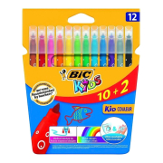 BIC σετ χρωματιστών μαρκαδόρων ζωγραφικής KID Couleur 12τμχ