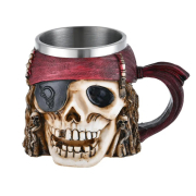 Ανοξείδωτη Σκανδιναβική Κούπα Viking Κρανίο