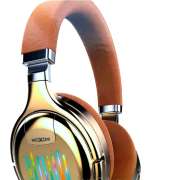 Moxom Ασύρματα Ενσύρματα Over Ear Ακουστικά με 4 ώρες Λειτουργίας Χρυσό