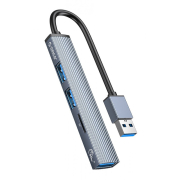 ORICO USB hub με card reader 3 θυρών 5Gbps USB-C σύνδεση γκρι