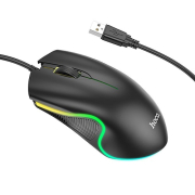 Hoco Ποντίκι ενσύρματο Gaming GM19 RGB Μαύρο