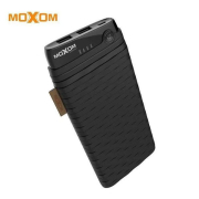 MOXOM Power Bank 10000Mah Dual USB Port 2.4A/1A with Micro usb Cable Black