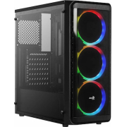 Aerocool SI-5200 RGB Gaming Midi Tower Κουτί Υπολογιστή με Πλαϊνό Παράθυρο Μαύρο