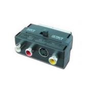 Bidirectional Adapter Scart Σε Rca + S-Video Με Διακόπτη
