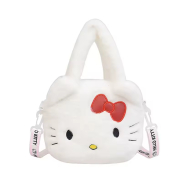 Παιδικό Λούτρινο Τσαντάκι Hello Kitty Λευκό