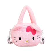 Παιδικό Λούτρινο Τσαντάκι Hello Kitty Ρόζ