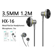 Xipin Metal Flat Ear Ενσύρματα Ακουστικά Ψείρες μαύρο-γκρι