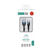 Xipin Καλώδιο Tαχείας φόρτισης USB-A σε Lightning, Braided, 3m, μαύρο