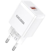 Kakusiga Φορτιστής USB σε Λευκό Χρώμα Ισχύος 18W & Υποστήριξη Γρήγορης