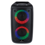 Powertech φορητό ηχείο 10W RMS FM 2400mAh RGB μαύρο