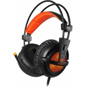SADES Gaming Headset A6 Over Ear USB, LED Πορτοκαλί