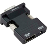 Powertech Αντάπτορας HDMI σε VGA με 3.5mm Μαύρο