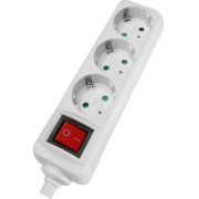 Powertech πολύπριζο 3x schuko 16A χωρίς καλώδιο λευκό