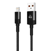 Powertech Καλώδιο USB Σε Lightning Eco Round Ptr-0082 Copper 1m Μαύρο