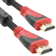Καλώδιο HDMI Μ/Μ DeTech 1.8m Πλεξούδα και Φερριτή