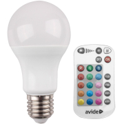 Avide Smart Λάμπα LED Globe A60 9.7W RGB+W 2700K With IR Remote Dimmable