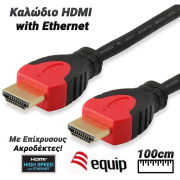 Equip Καλώδιο HDMI male - HDMI male 1m μαύρο