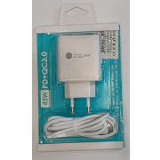 KeKe Φορτιστής Fast charge με Καλώδιο 45W QC 3.0 USB + Type C PD3.0