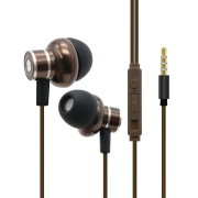 Moxom Ενσύρματα Ακουστικά ψείρες Bass in Ear 3.5mm καφέ