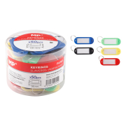 MP μπρελόκ κλειδιών με ετικέτα 20x58mm διάφορα χρώματα 50τμχ