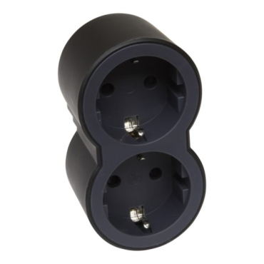 Πολύπριζο 2Θεσ. Μαύρο Legrand 16A 230V