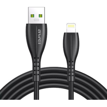 Awei Καλώδιο Usb Σε Lightning 2.4A 1m Μαύρο