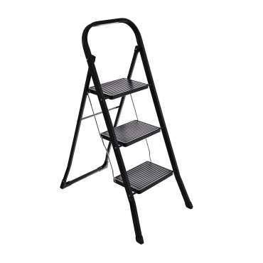 ESTIA Σκαλοσκαμπο Neo Black Με 3 Σκαλια 46x71x105cm
