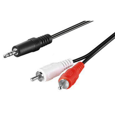 Καλώδιο Ήχου Αρα5004-7 3,5mm Stereo 2Rca M/M Λευκό