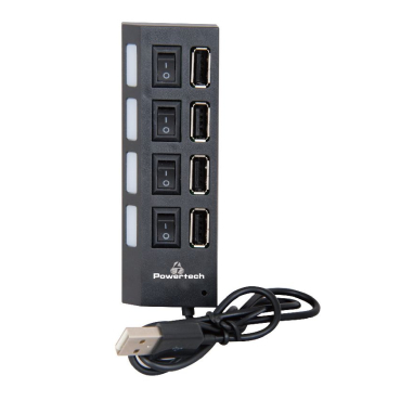 Powertech Usb 2.0v Hub 4 Port Με Διακοπτη Onoff