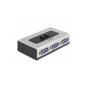 DeLock VGA Switch 2 Ports Bidirectional Full HD 1080p/60Hz Aσημί